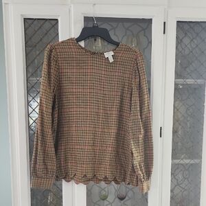 St.John's Bay Plaid Women's Top